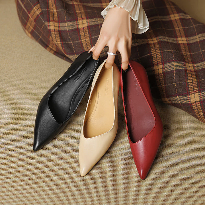 Noira Genuine Leather Heels  Liora Lane Boutique