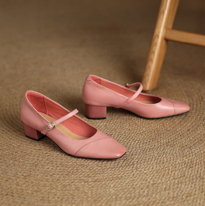 Clarette Genuine Leather Heels  Liora Lane Boutique