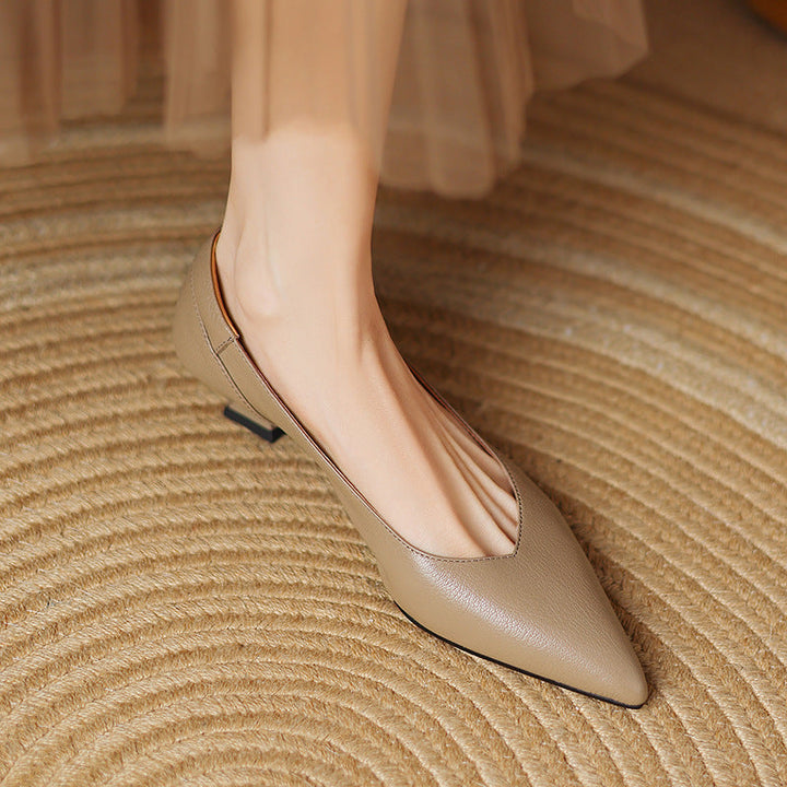 Nera Genuine Leather Heels  Liora Lane Boutique