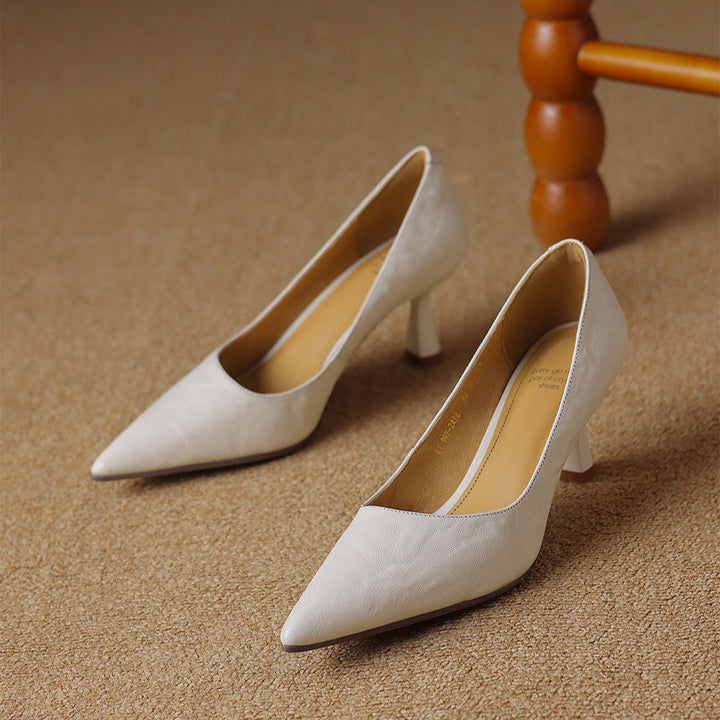 Elore Genuine Leather Heels  Liora Lane Boutique