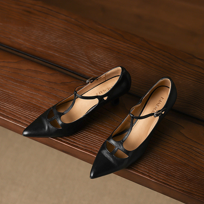Marve Genuine Leather Pumps  Liora Lane Boutique