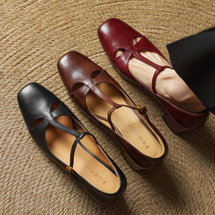 Elora Genuine Leather Heels  Liora Lane Boutique