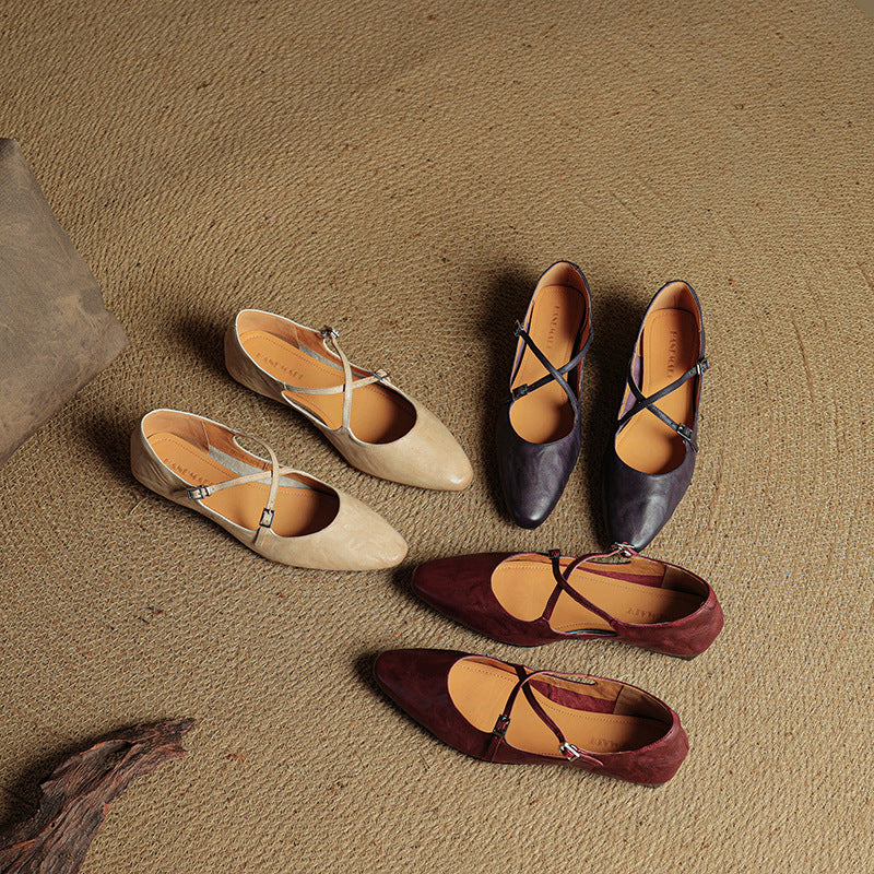 Eclan Genuine Leather Flats  Liora Lane Boutique
