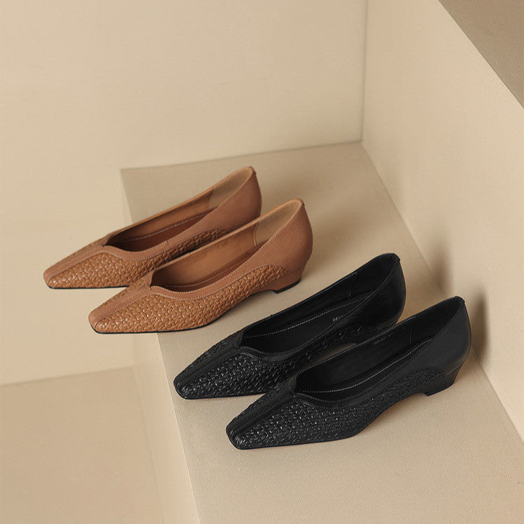 Morissa Genuine Leather Heels  Liora Lane Boutique