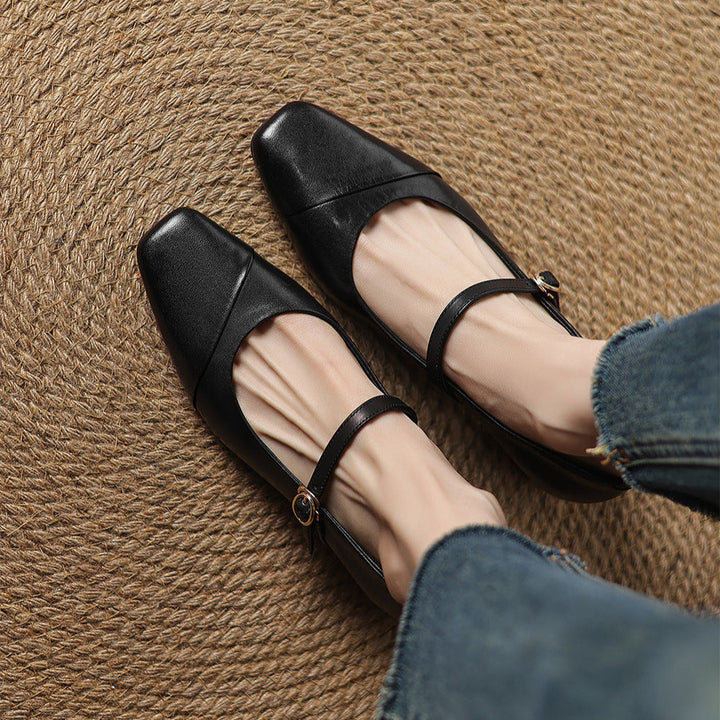 Clarette Genuine Leather Heels  Liora Lane Boutique