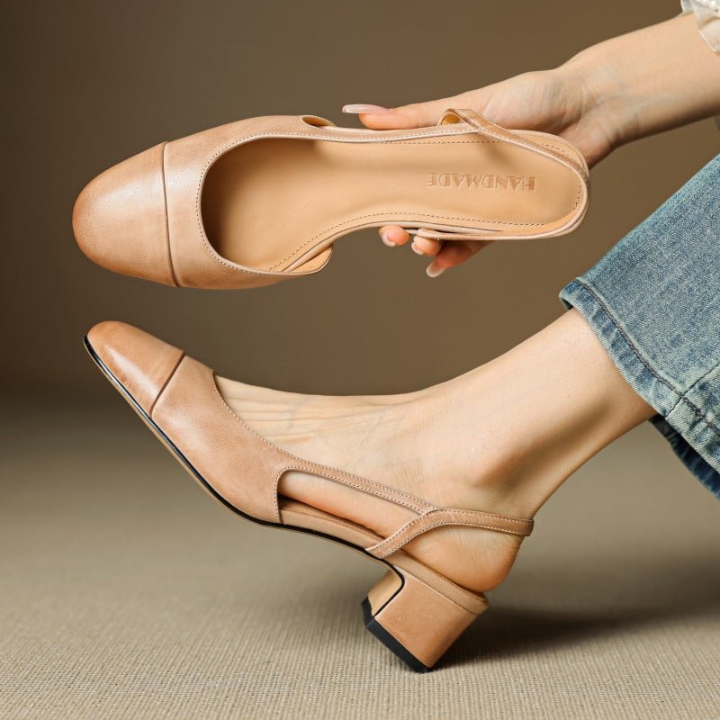 Lureth Genuine Leather Pumps  Liora Lane Boutique  Apricot / 9.5 109.99