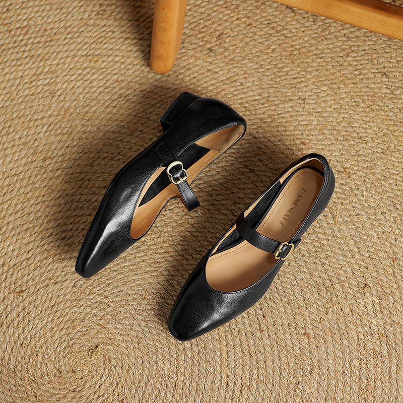 Maira Genuine Leather Heels  Liora Lane Boutique