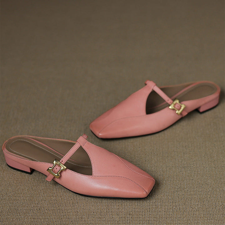 Keva Genuine Leather Mules  Liora Lane Boutique