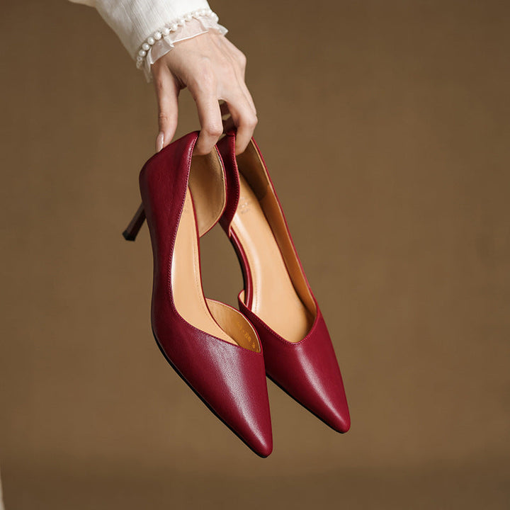 Nuva Genuine Leather Heels  Liora Lane Boutique