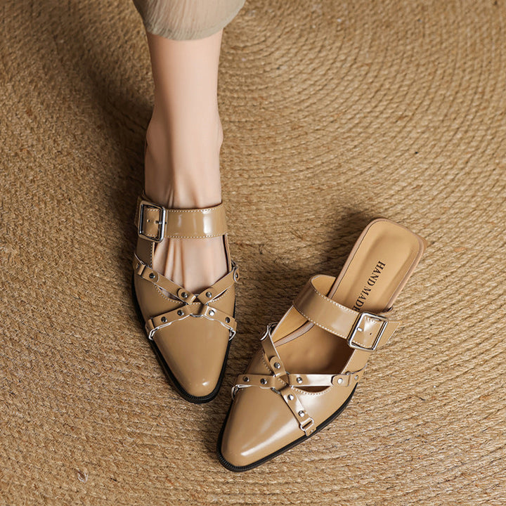 Renly Genuine Leather Slingbacks  Liora Lane Boutique