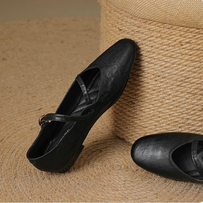 Norie Genuine Leather Flats  Liora Lane Boutique