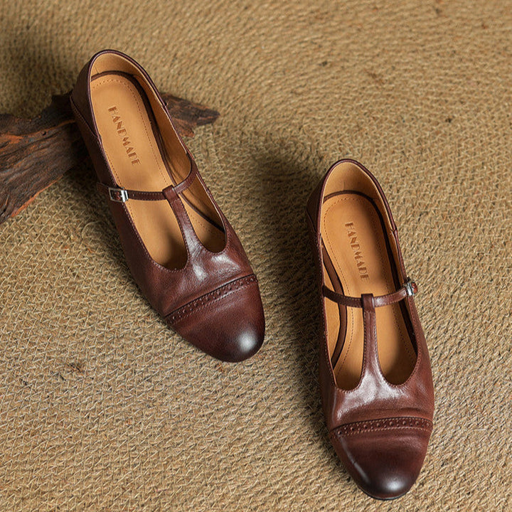 Graneth Genuine Leather Flats  Liora Lane Boutique