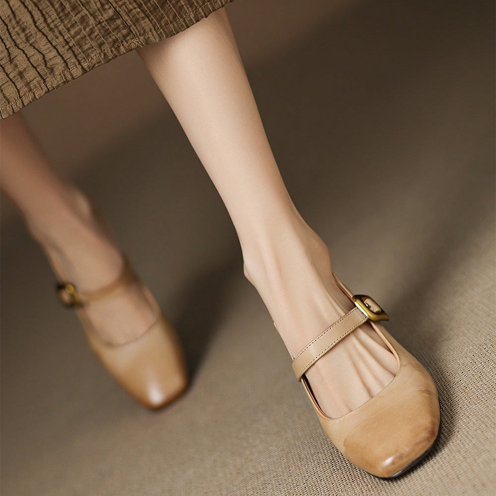 Kelis Genuine Leather Heels  Liora Lane Boutique