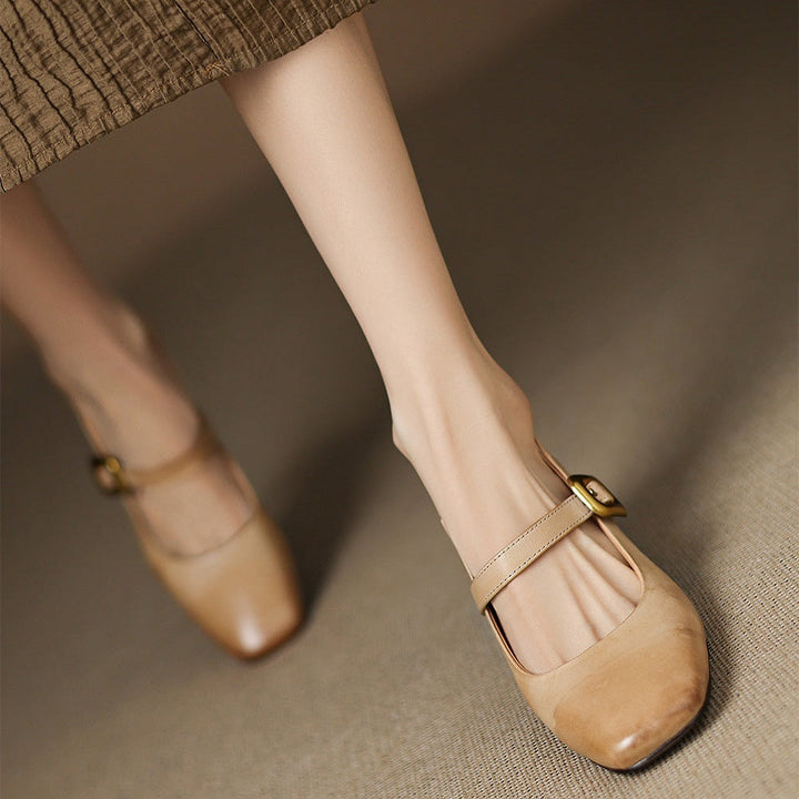 Kelis Genuine Leather Heels  Liora Lane Boutique