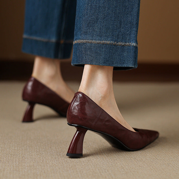 Veler Genuine Leather Heels  Liora Lane Boutique