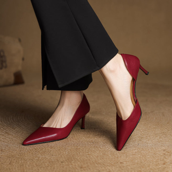 Nuva Genuine Leather Heels  Liora Lane Boutique