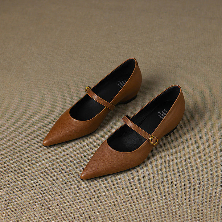 Delia Genuine Leather Heels  Liora Lane Boutique