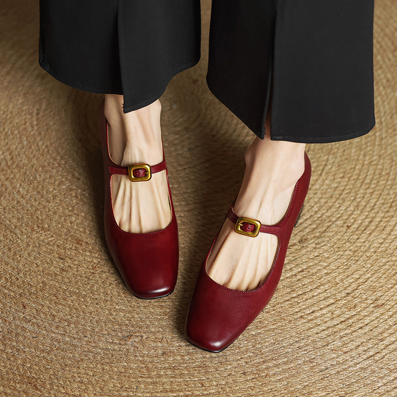 Olea Genuine Leather Heels  Liora Lane Boutique