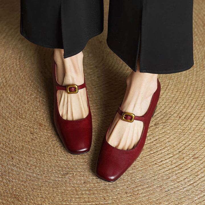 Olea Genuine Leather Heels  Liora Lane Boutique