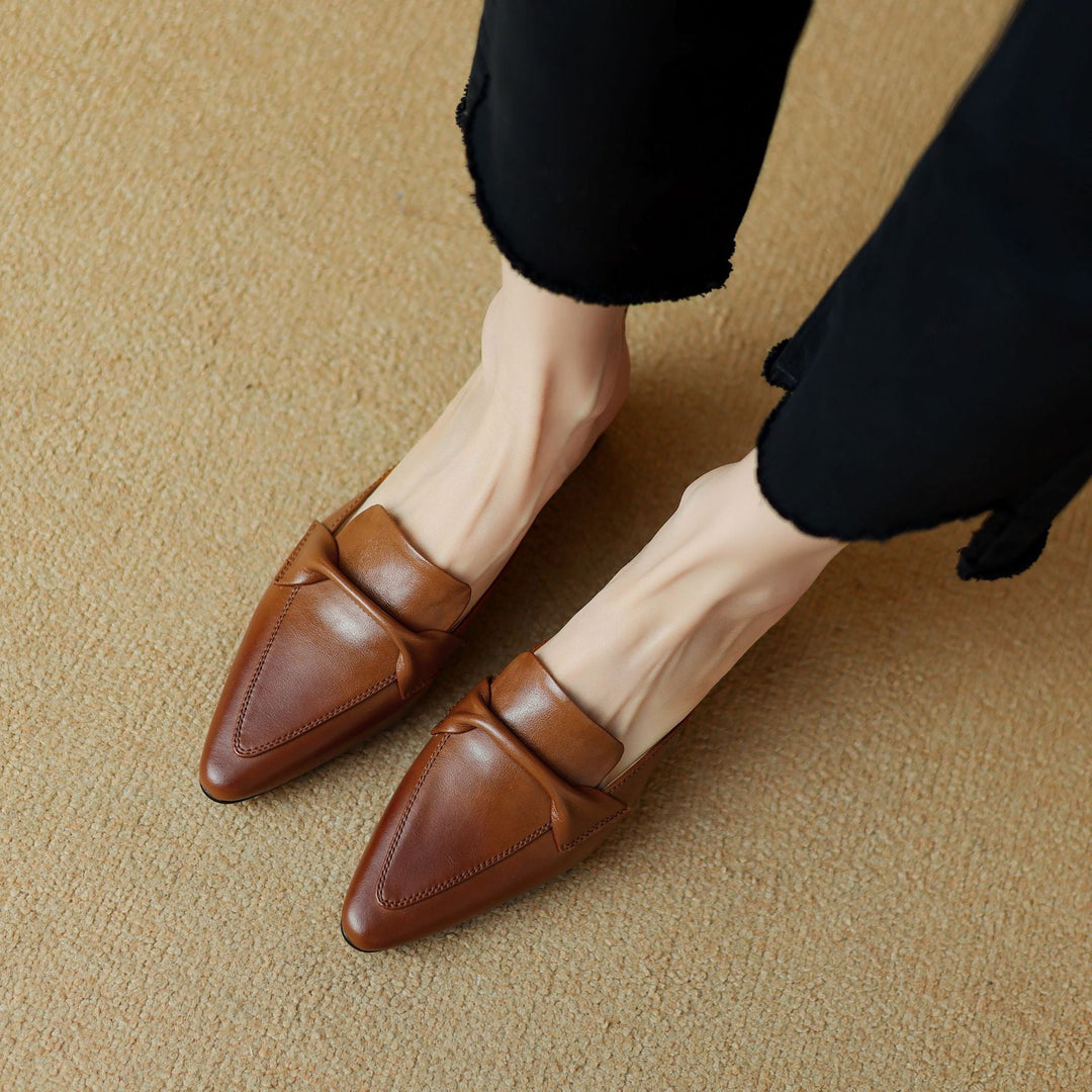 Erlen Genuine Leather Mules  Liora Lane Boutique