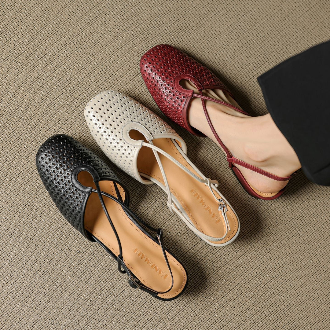 Opal Genuine Leather Slingbacks  Liora Lane Boutique