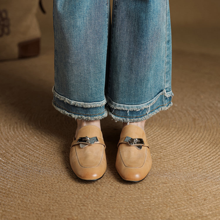 Carla Genuine Leather Mules  Liora Lane Boutique