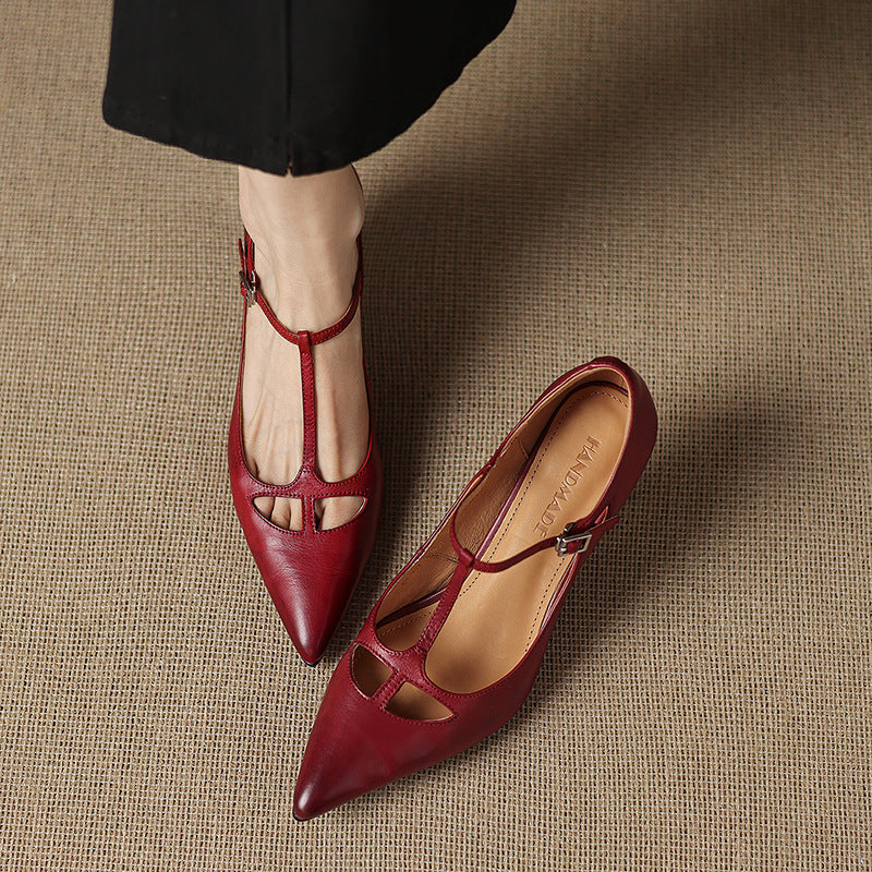 Marve Genuine Leather Pumps  Liora Lane Boutique