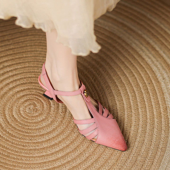 Viara Genuine Leather Heels  Liora Lane Boutique