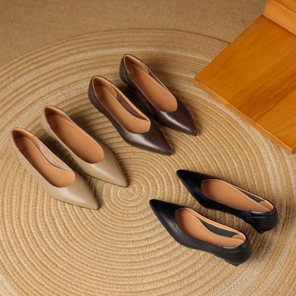 Nera Genuine Leather Heels  Liora Lane Boutique