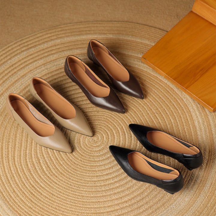 Nera Genuine Leather Heels  Liora Lane Boutique