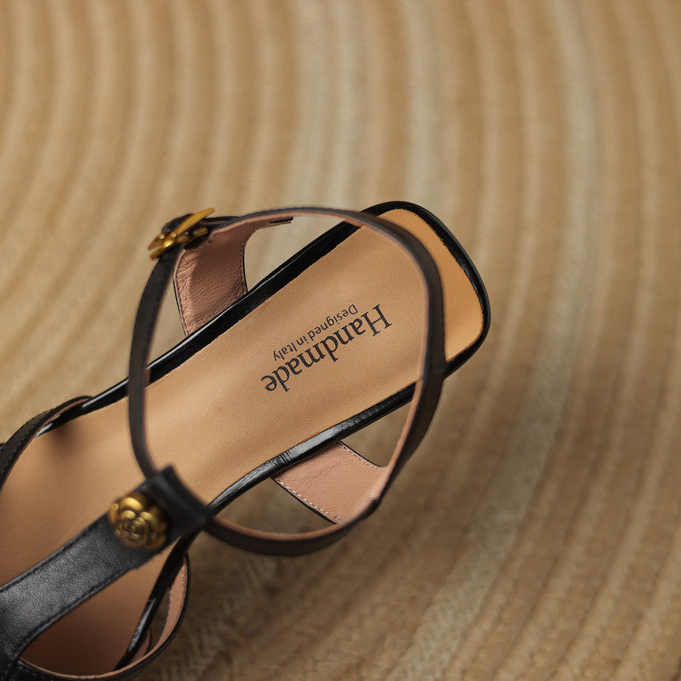 Viara Genuine Leather Heels  Liora Lane Boutique