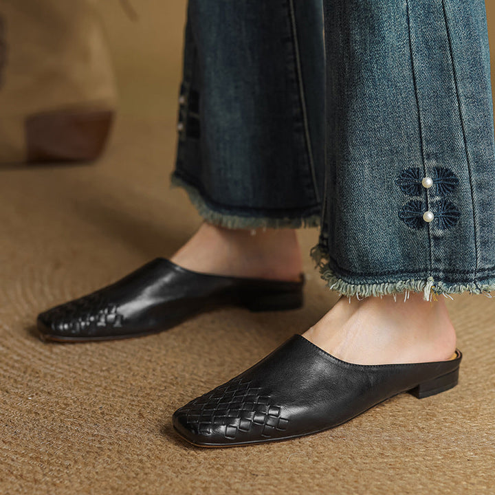 Dalvi Genuine Leather Mules  Liora Lane Boutique