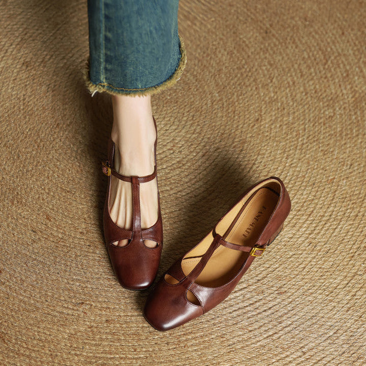 Elora Genuine Leather Heels  Liora Lane Boutique