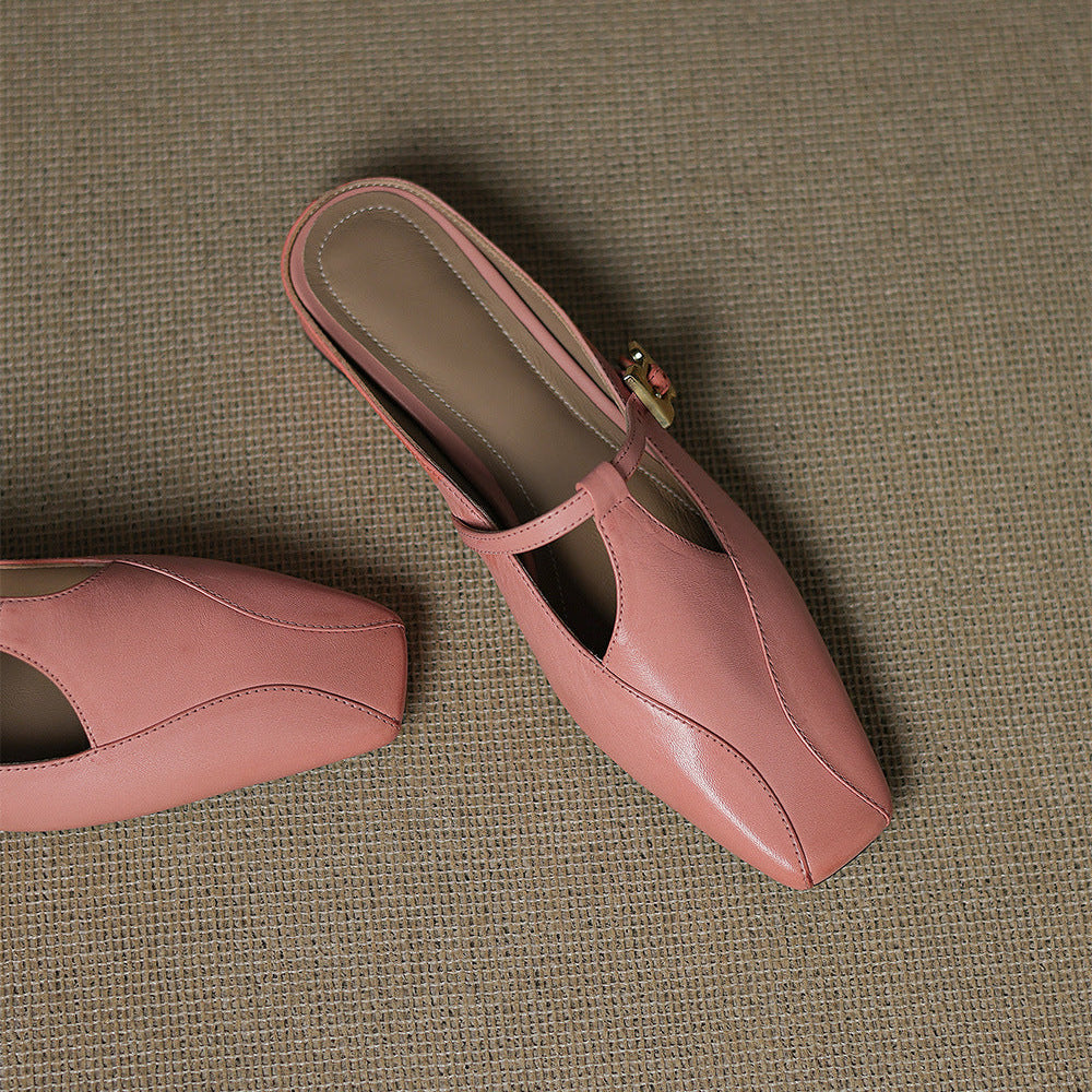 Keva Genuine Leather Mules  Liora Lane Boutique