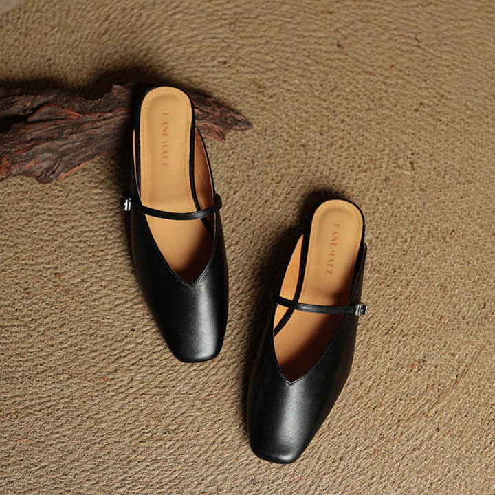 Miral Genuine Leather Mules  Liora Lane Boutique