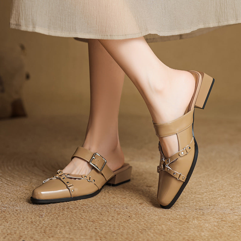 Renly Genuine Leather Slingbacks  Liora Lane Boutique