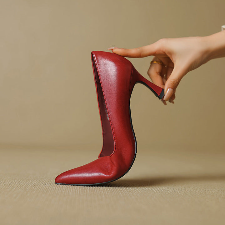 Noira Genuine Leather Heels  Liora Lane Boutique