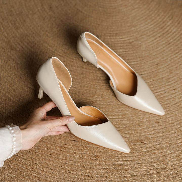 Nuva Genuine Leather Heels  Liora Lane Boutique