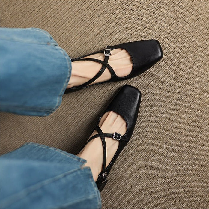 Ciora Genuine Leather Heels  Liora Lane Boutique