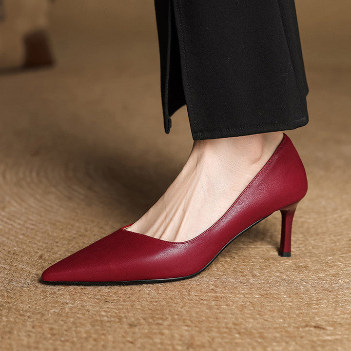 Nuva Genuine Leather Heels  Liora Lane Boutique