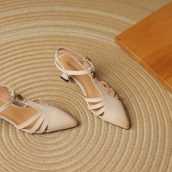 Viara Genuine Leather Heels  Liora Lane Boutique