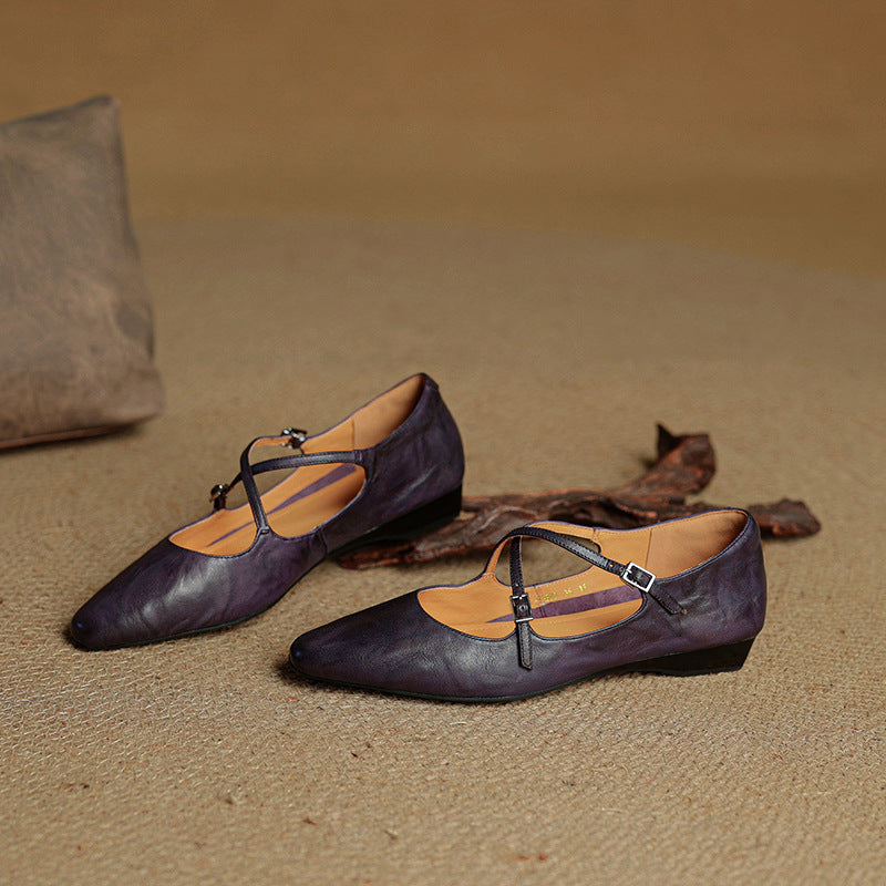 Eclan Genuine Leather Flats  Liora Lane Boutique