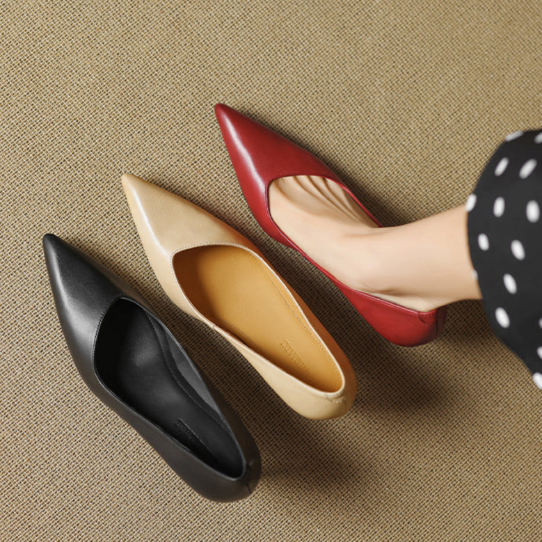 Noira Genuine Leather Heels  Liora Lane Boutique