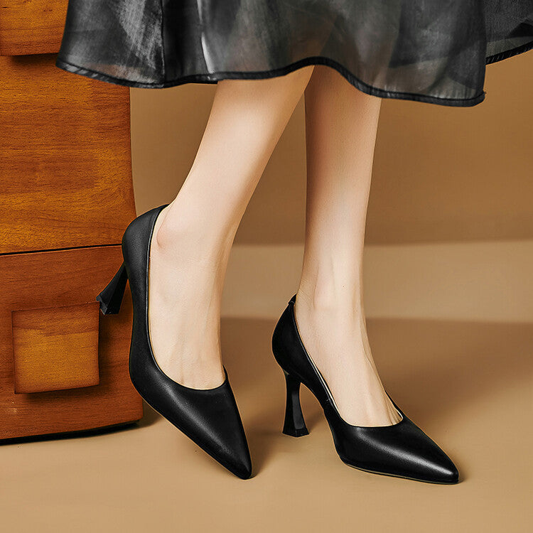 Lior Genuine Leather Heels  Liora Lane Boutique