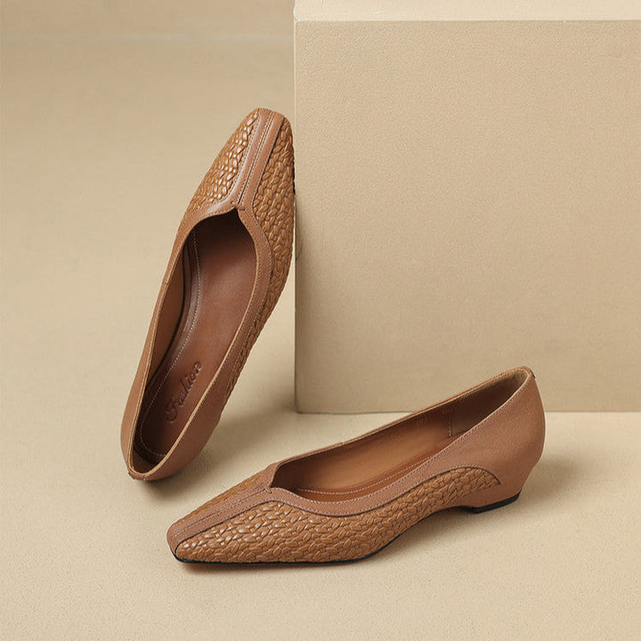 Morissa Genuine Leather Heels  Liora Lane Boutique