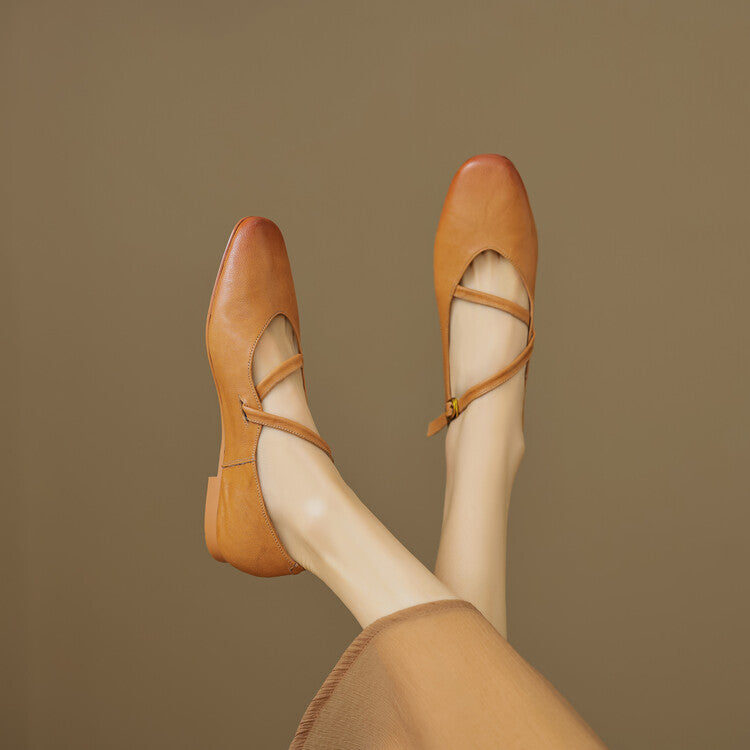 Norie Genuine Leather Flats  Liora Lane Boutique