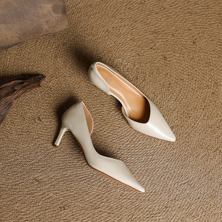 Nuva Genuine Leather Heels  Liora Lane Boutique