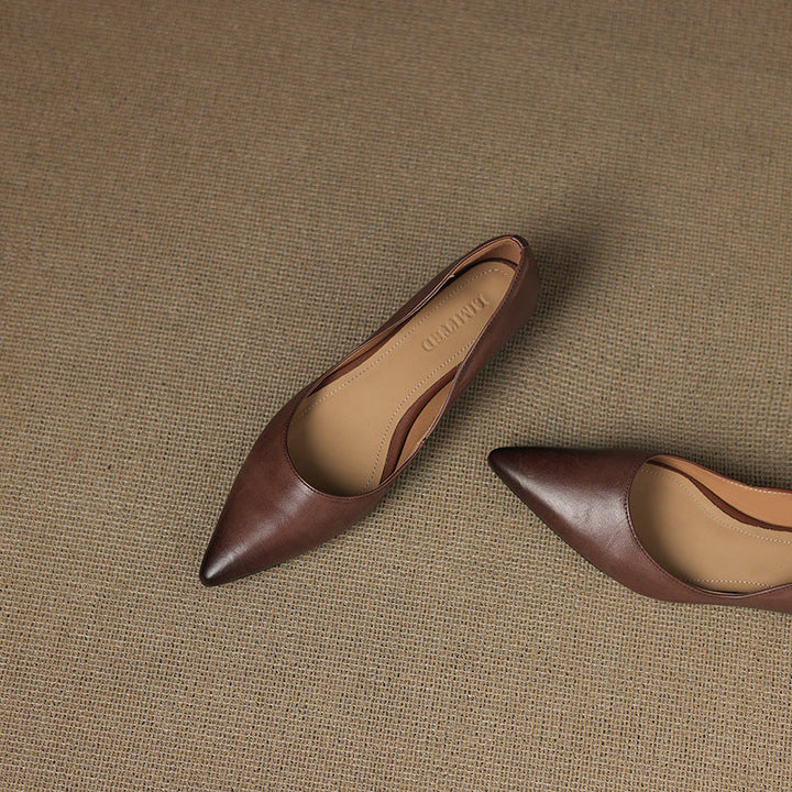 Irella Genuine Leather Flats  Liora Lane Boutique