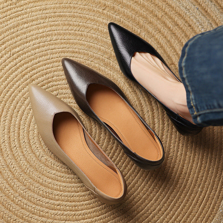 Nera Genuine Leather Heels  Liora Lane Boutique