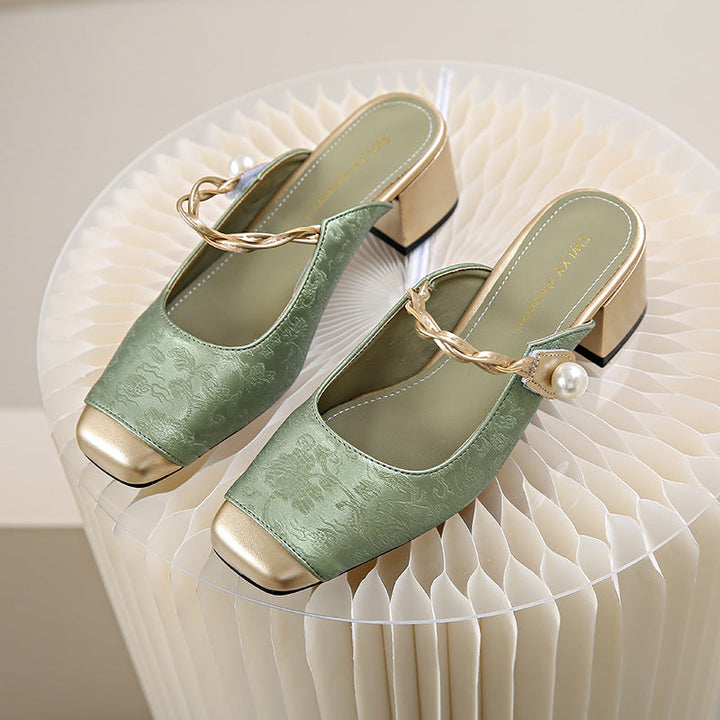 Melina Genuine Leather Mules  Liora Lane Boutique